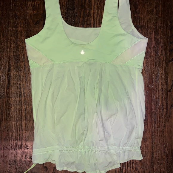 LuluLemon Tank Top (Tennis,Yoga,etc) size 12 color is lemon lime blend - Picture 3 of 5